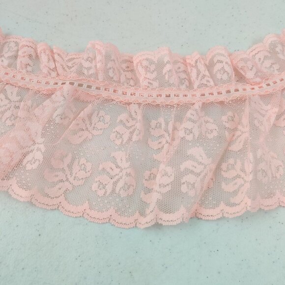 Vintage Lace Trim St. Louis Trimming 15 yards+6" Light Pink 5" wide - Picture 1 of 3